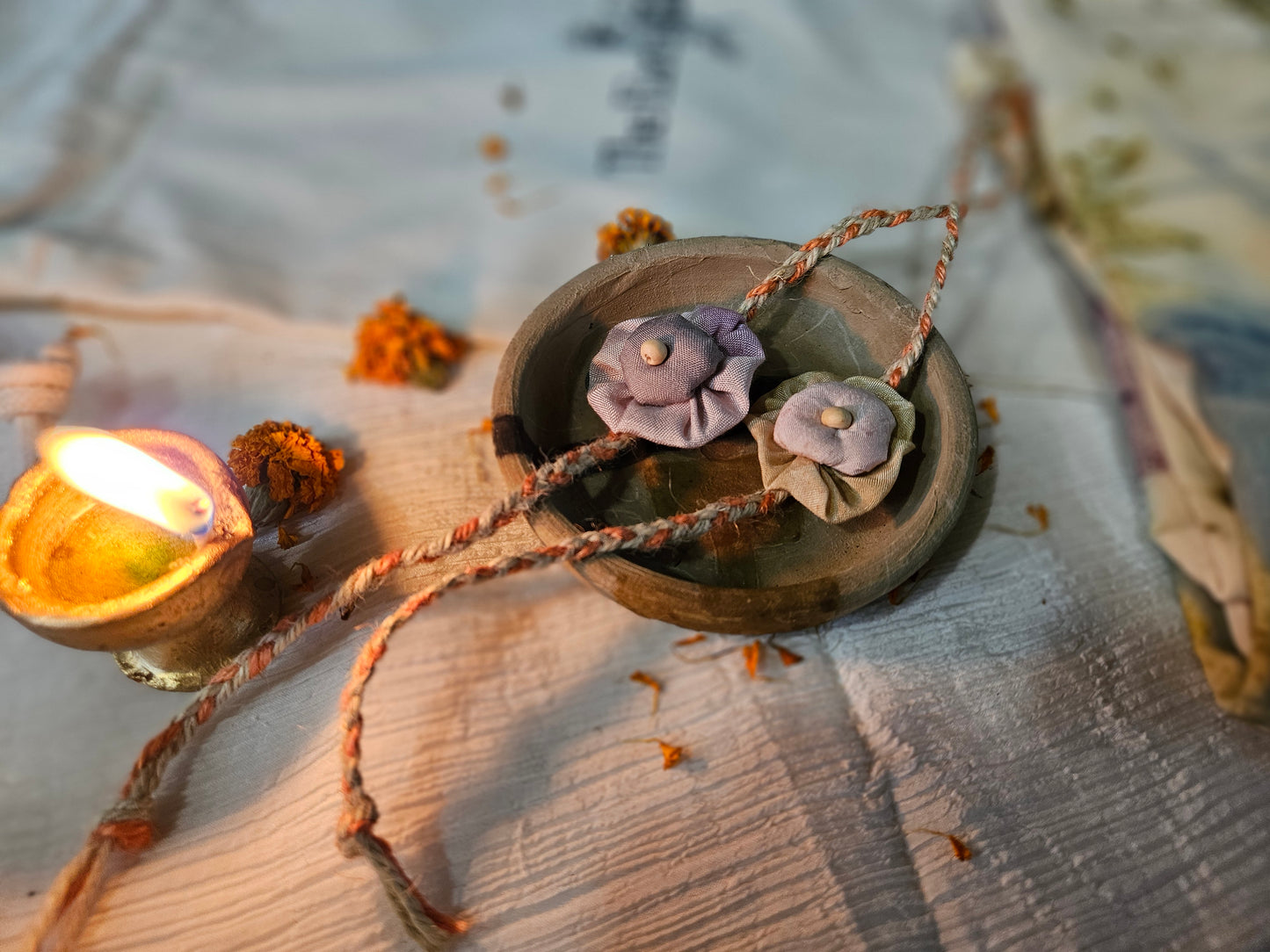 Flower puff rakhi